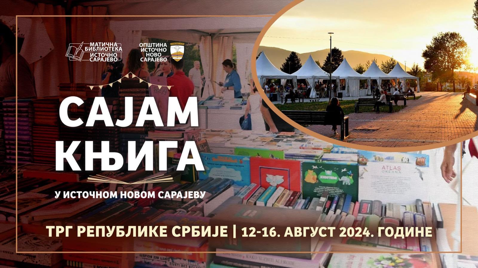 Отварање Сајма књига вечерас на Тргу Србије у Источном Новом Сарајеву