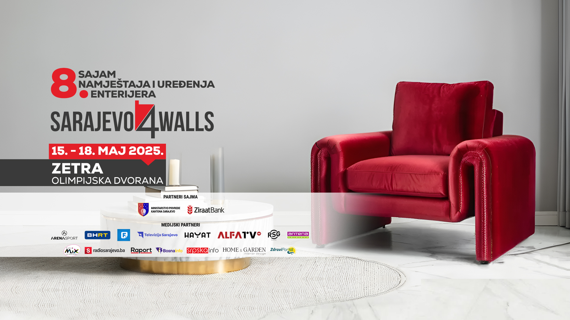 Сајам намјештаја и уређења „Sarajevo 4 Walls“ од 15. маја