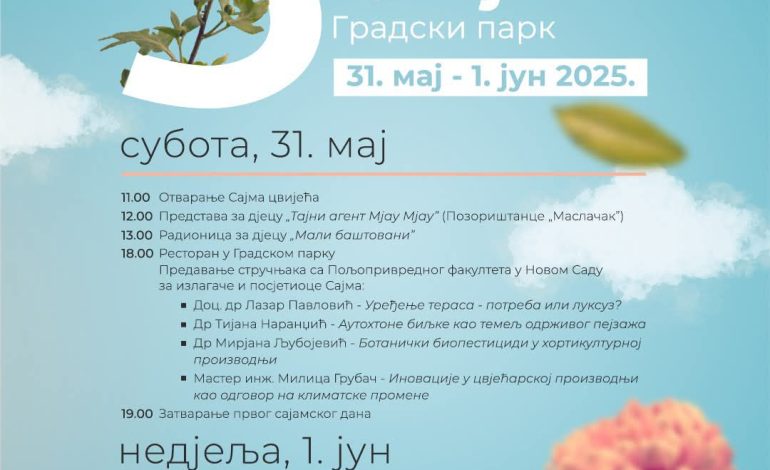 Сајам цвијећа у Бијељини овог викенда