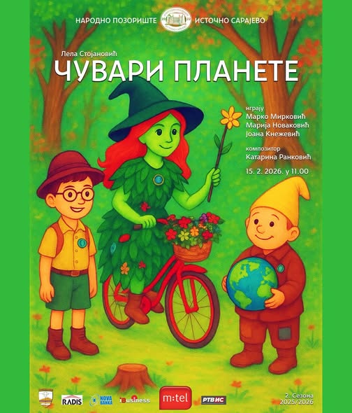 Еколошка представа за дјецу „Чувари планете“ 15. фебруара у Народном позоришту Источно Сарајево