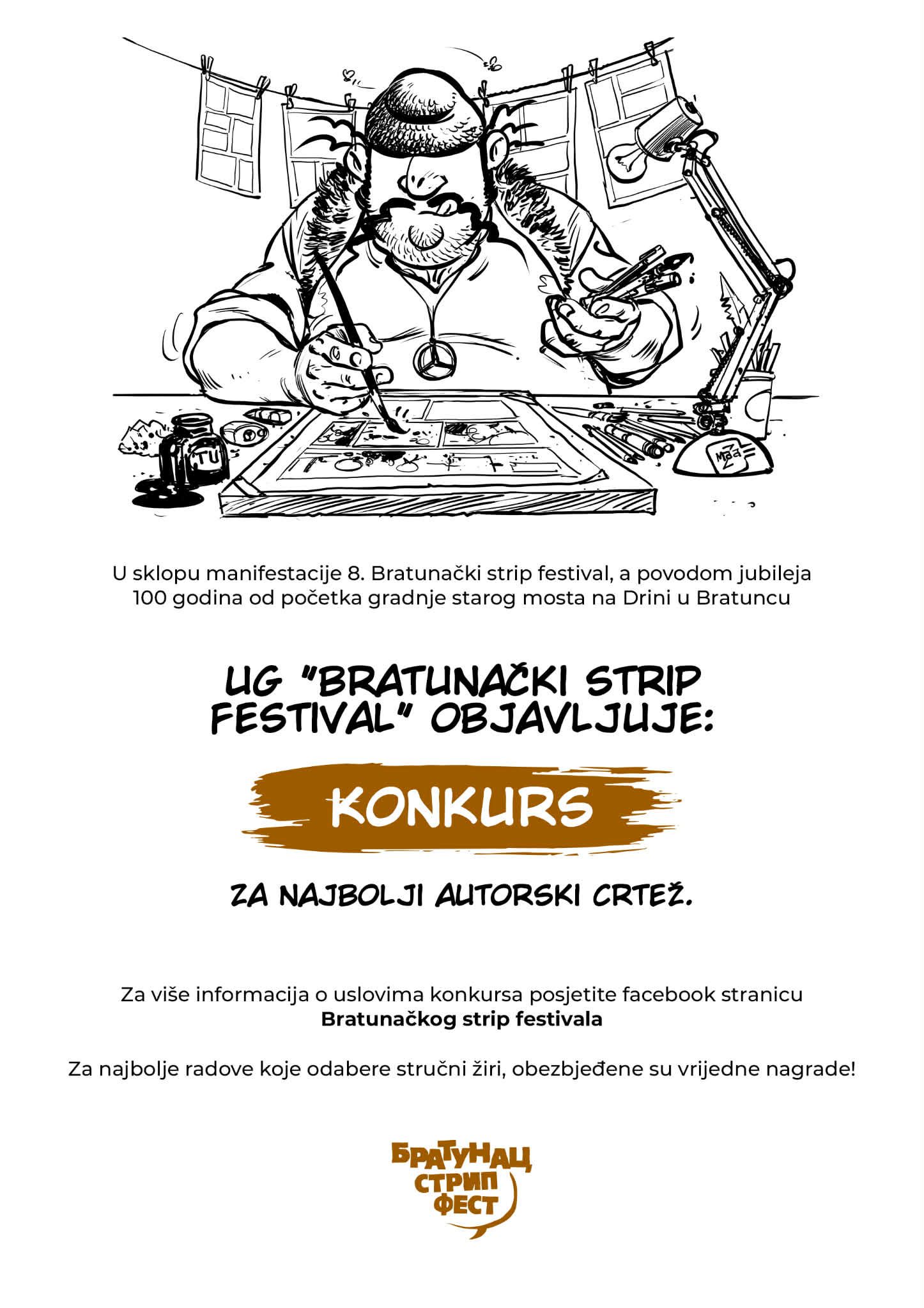 „Братуначки стрип фестивал“ Братунац организује ликовни конкурс „Срећан ти рођендан, Стари!“