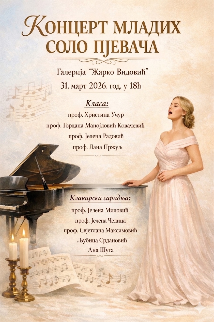 Концерт младих соло пјевача.