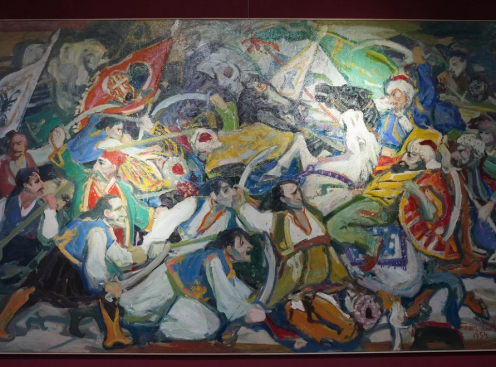 Рестаурирана слика „Бој на Чегру“ представљена у Историјском музеју Србије након седам деценија