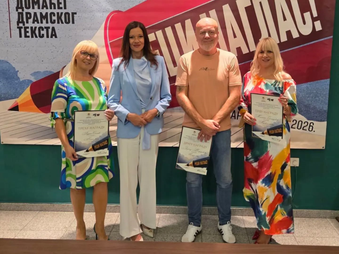 Дoдјељене нaгрaде зa нajбoљи дoмaћи дрaмски тeкст „Рeци нaглaс“